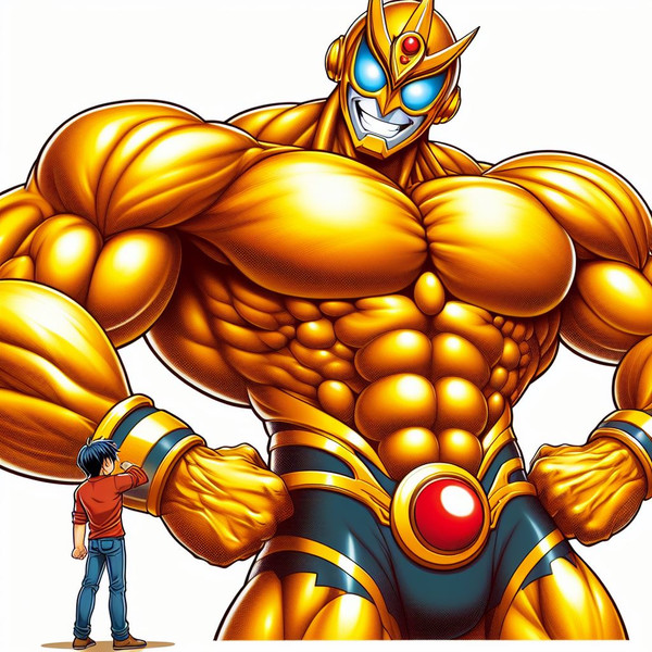 筋肉質キャラクターイラスト 物凄い筋肉の男性＿アニメキャライラスト - No: 23868752｜無料