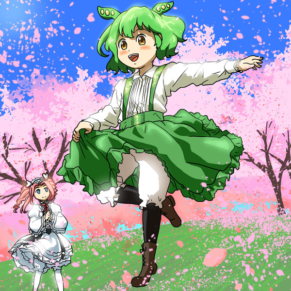桜吹雪とお嬢様ずんだもん