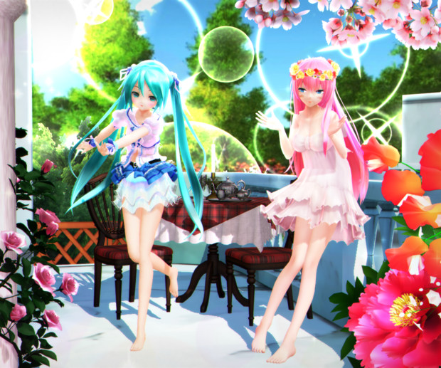 【今日のYYBルカさん】お茶会で おみあし天使たちのダンス…♡
