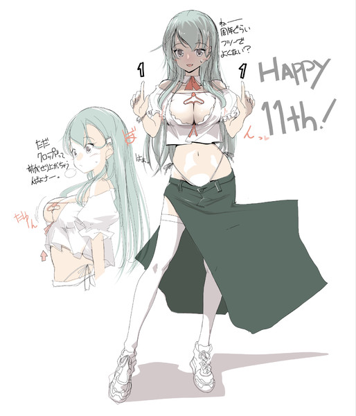 艦これ11周年記念絵。