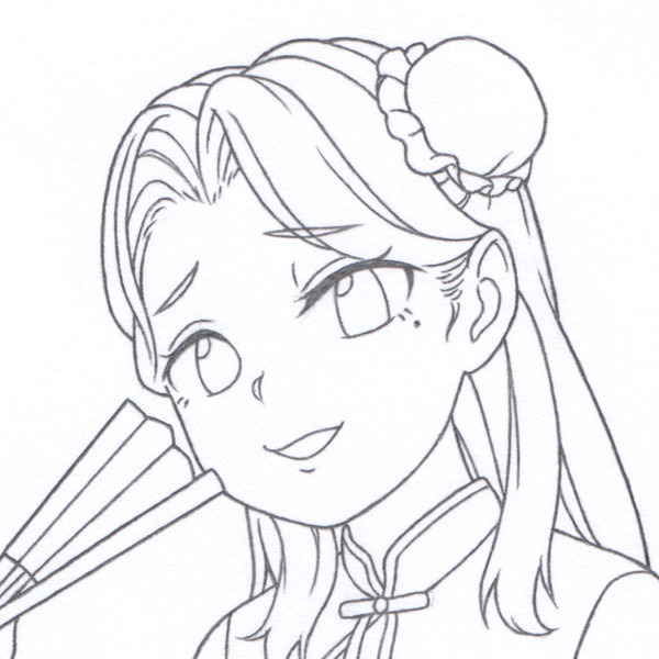 下絵チラ見せ龍田さん