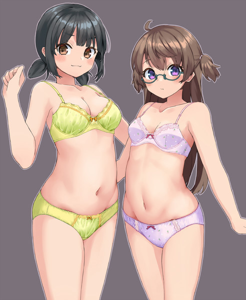 地味　下着姿 うちの子下着ファッションショー / せきらあめ さんのイラスト - ニコニコ静画(イラスト)