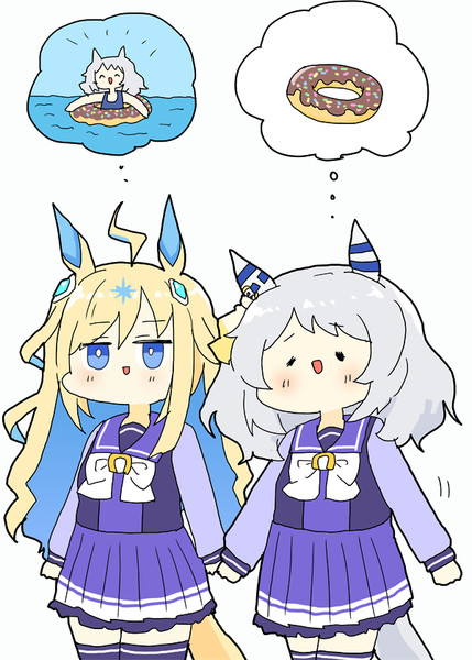 ドーナツの事考えてるユニちゃんとミラ子