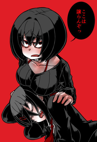 レツさんに膝枕さているアザミさん。