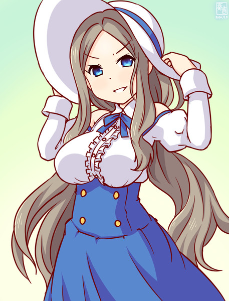 わんどろ夏のお嬢様風私服の朝風