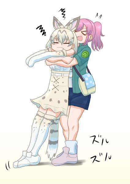 抵抗するホワイトサーバル