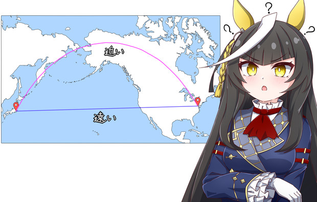 直線が最短ではないのですか？？