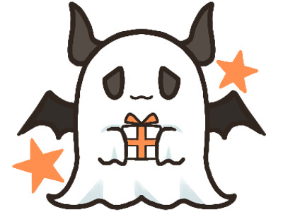 弱気なおばけさん(透過)