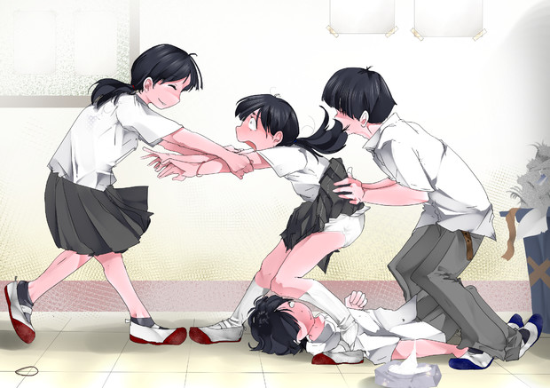 「座れ」　「嫌じゃぁ」