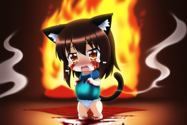 【ケダモノロリオムツピンチ】たちけてええぇぇぇ！誰かたちけてニャアアアアァァあぁん！