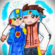 光彩斗＆ロックマン（熱斗） / がじゃまめ さんのイラスト