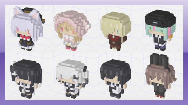 【小夜ミコ】32dotVOXEL_キャラクター追加のお知らせ【coefont】