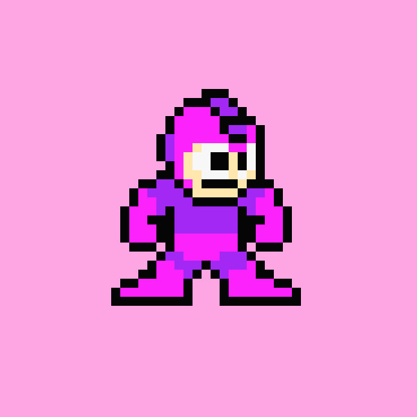 バロディ絵 ドット絵「ロックマンCURE」 MPピンク 25 FC パロ / KYFN0118