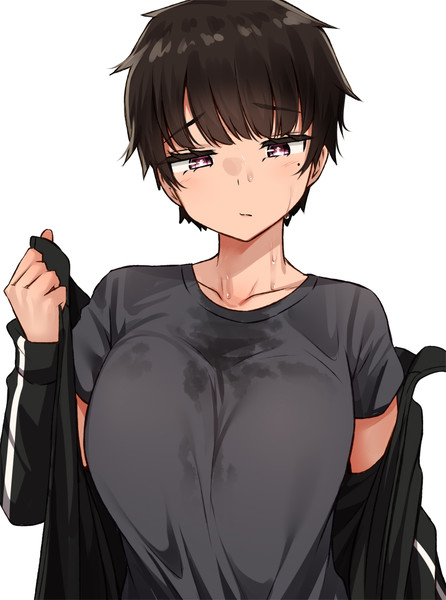 汗かいてるボーイッシュ