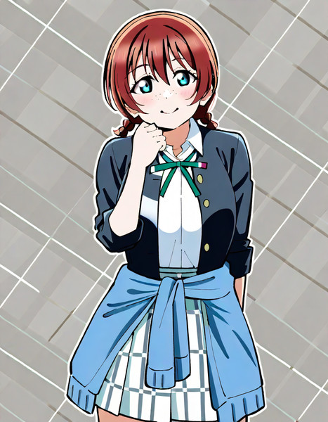 璃奈ちゃんのパーカーを腰に巻いたエマちゃん