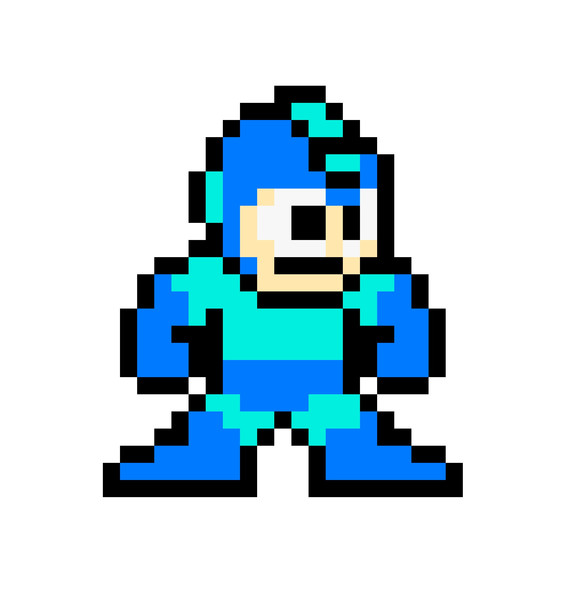ドット絵 「ロックマン」 FC 1987 RMC