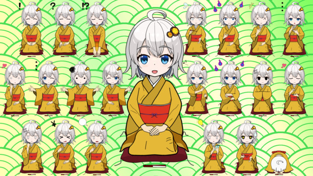 【落語家風】紲星あかり（短髪）立ち絵素材【PSD形式】