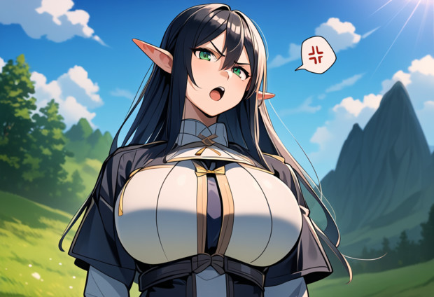 巨乳化 ネフュー・シンダリン（女体化・巨乳化） / 帝国妖異対策局 さんのイラスト - ニコニコ静画(イラスト)