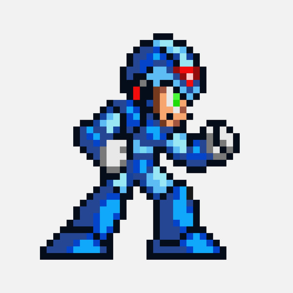 ドット絵「エックス」SW METAL Ver.93G ロックマンX風 SFC