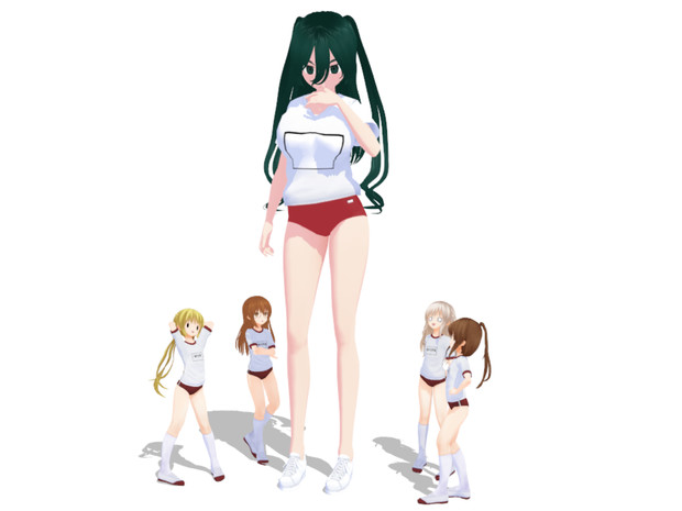 ブルマ美少女が5人