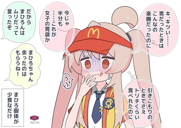 体と運動量と胃袋が小さいまひろちゃん