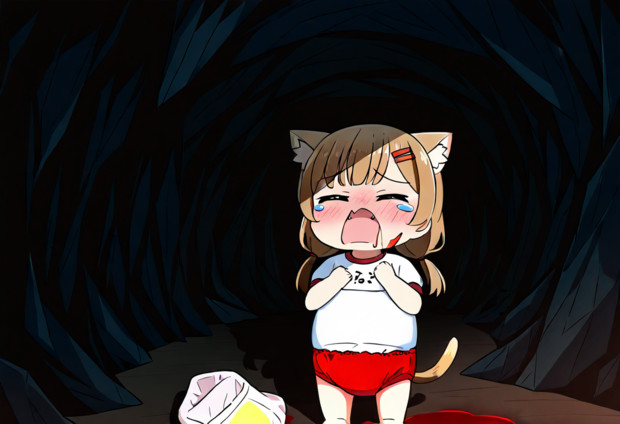 たちけてええぇぇぇ！だれかたちけてくだちゃいニャアアアアァァン！バキイイイイイ！　あんげええぇぇ