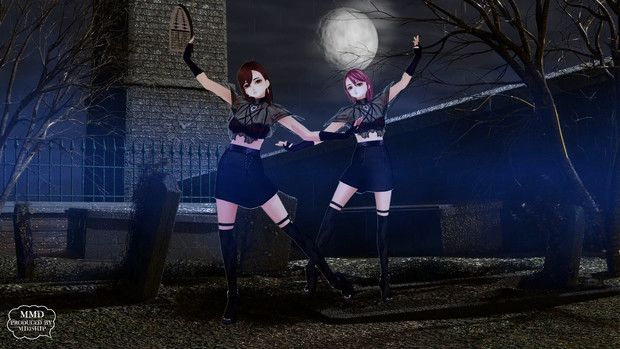 【MMDホラー】モモ・アイラで「Devil」。（動画投稿しました！）
