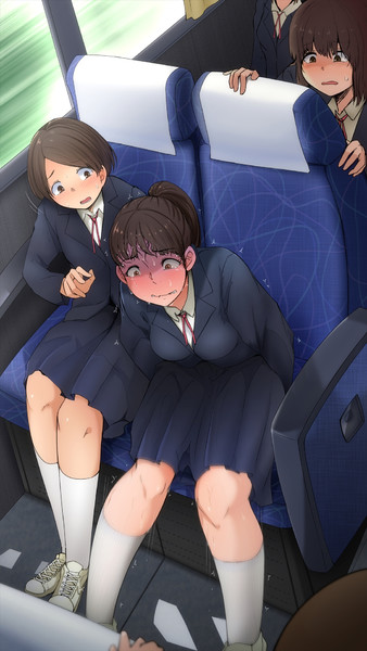 社会科見学バスで腹を下した美少女