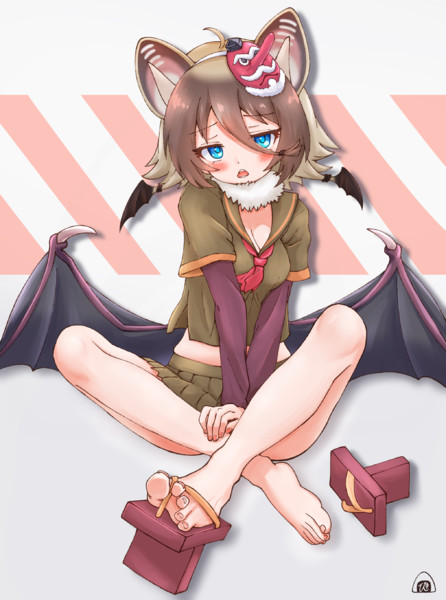 あぐら座りが似合うコウモリ