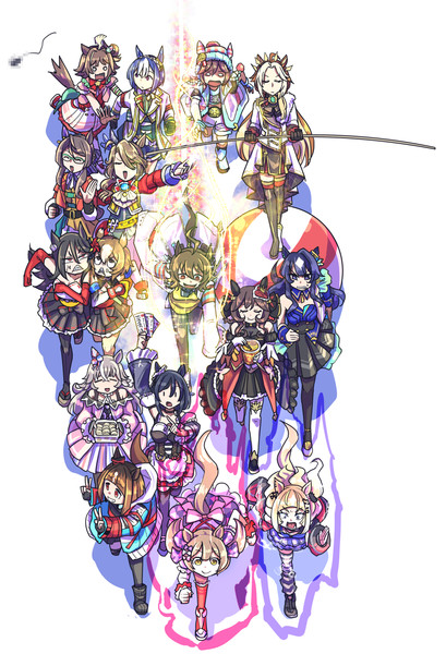【ウマ娘】ドタバタレース５【集合絵】