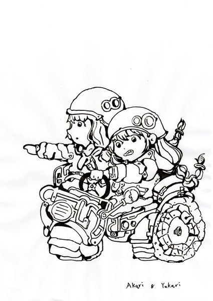 【イラスト】アカリとユカリ