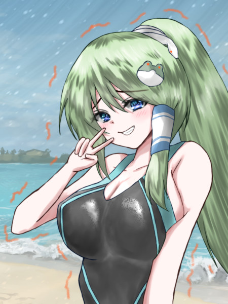 寒さに負けない早苗さん