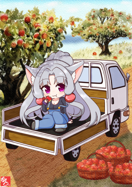 リンゴ収穫ですわ〜