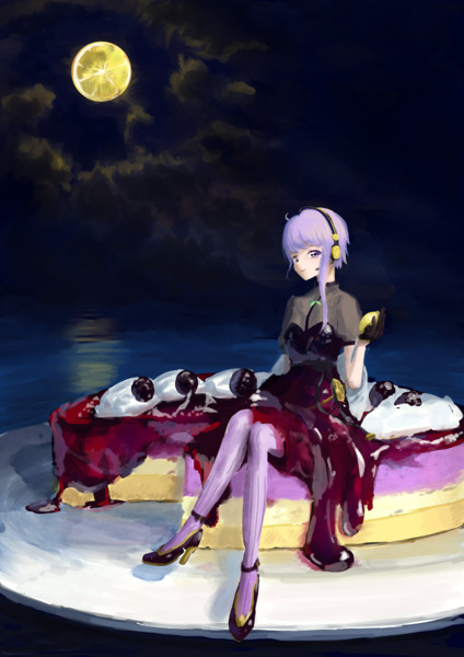月とブルーベリーのムースケーキ（結月ゆかり麗）