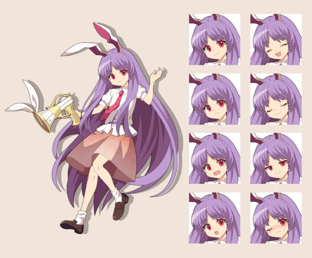 鈴仙・優曇華院・イナバ（紺珠伝）立ち絵素材