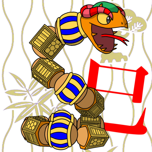 巳年の天空の黄金像