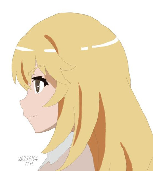 【月が変わったので描いてみた】みさきち（アニメ公式サイトスクショ）2025.1.4投稿