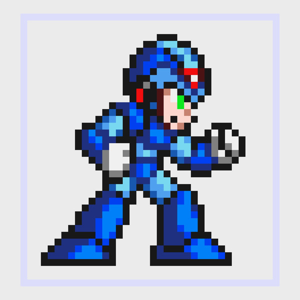ドット絵「エックスCX」X1 WSBW ロックマンX風 / KYFN0118 さん ドット絵「エックスCX」X1 WSBW ロックマンX風 / KYFN0118 さん
