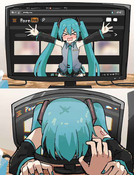 デスクトップのミク