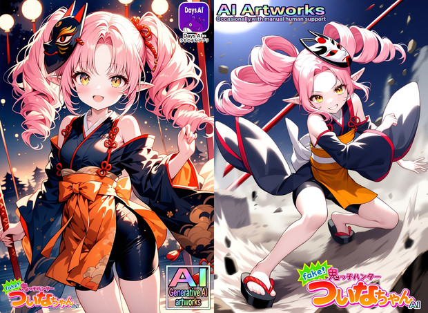 【AIイラスト】AI再現フェイクついなちゃん