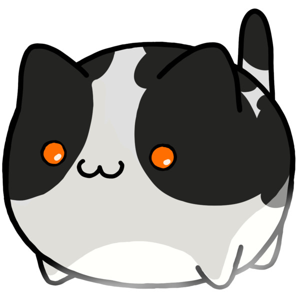 【素材】牛柄ねこ・マップ隠し・透過素材・下からライティング【フリー素材処くらげや】