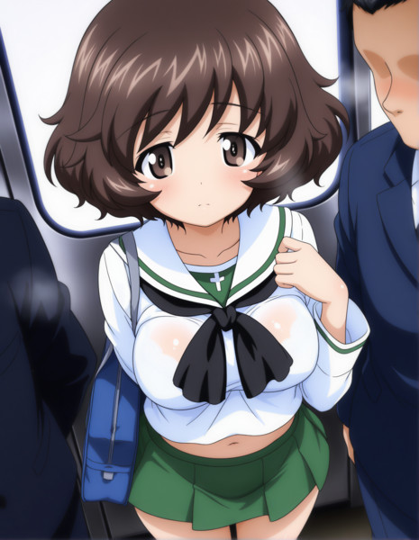 (この車両だけ混んでいる気がします…)