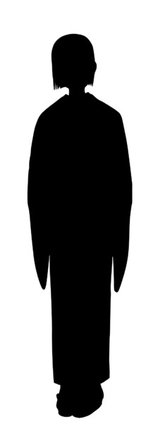 【素材】シルエット・立ち絵・女性・和装【フリー素材処くらげや】