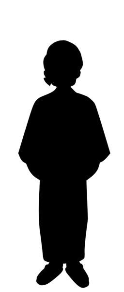 【素材】シルエット・立ち絵・和装・老年女性【フリー素材処くらげや】