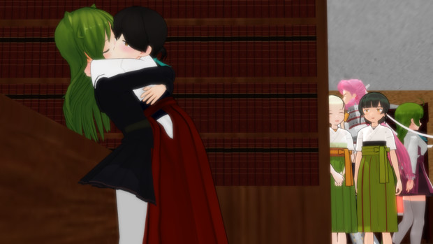 ひっそりと長月にキスしている春日丸