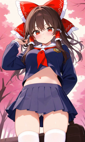 チラ見え霊夢さん