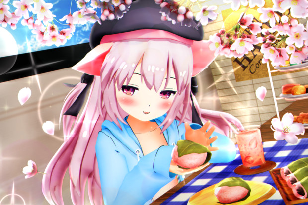 【今日のきさらぎちゃん】おいしい さくらもちぃ～♡