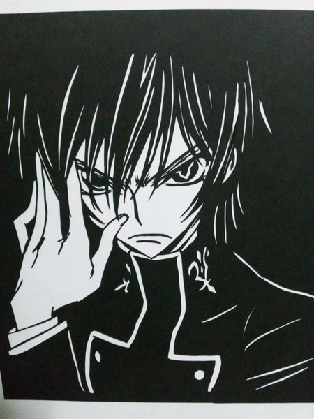 切り絵 コードギアス ルルーシュ 細切りポテト さんのイラスト ニコニコ静画 イラスト