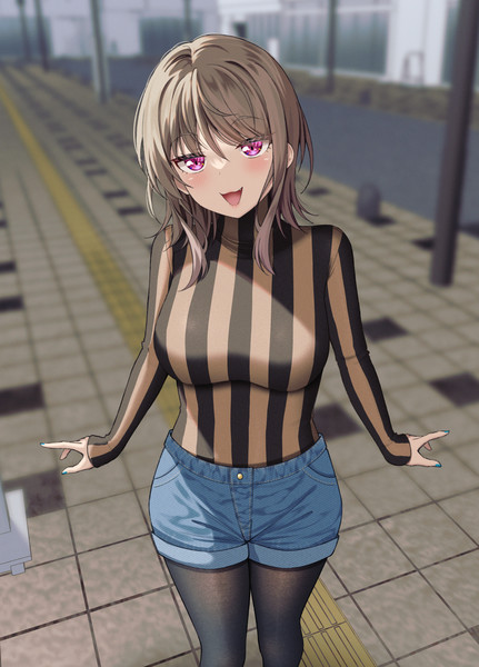 「先輩はこういう服好きですか～？」