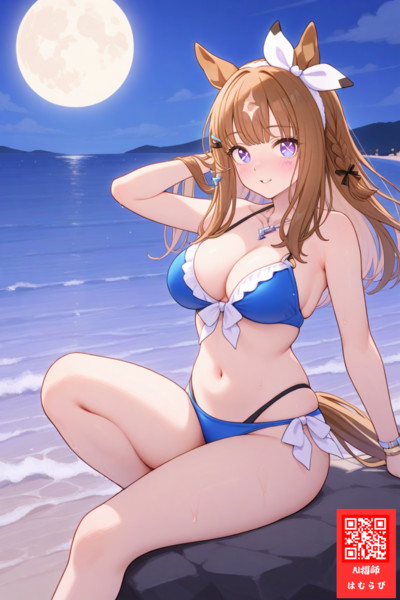 夏の夜のマーメイドなアーモンドアイちゃん